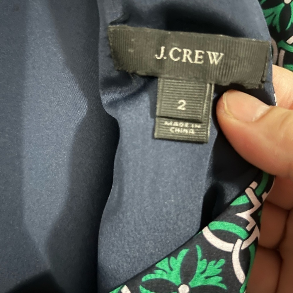 J. Crew 100% Silk Lattice Work Dress Size 2 - Picture 6 of 8